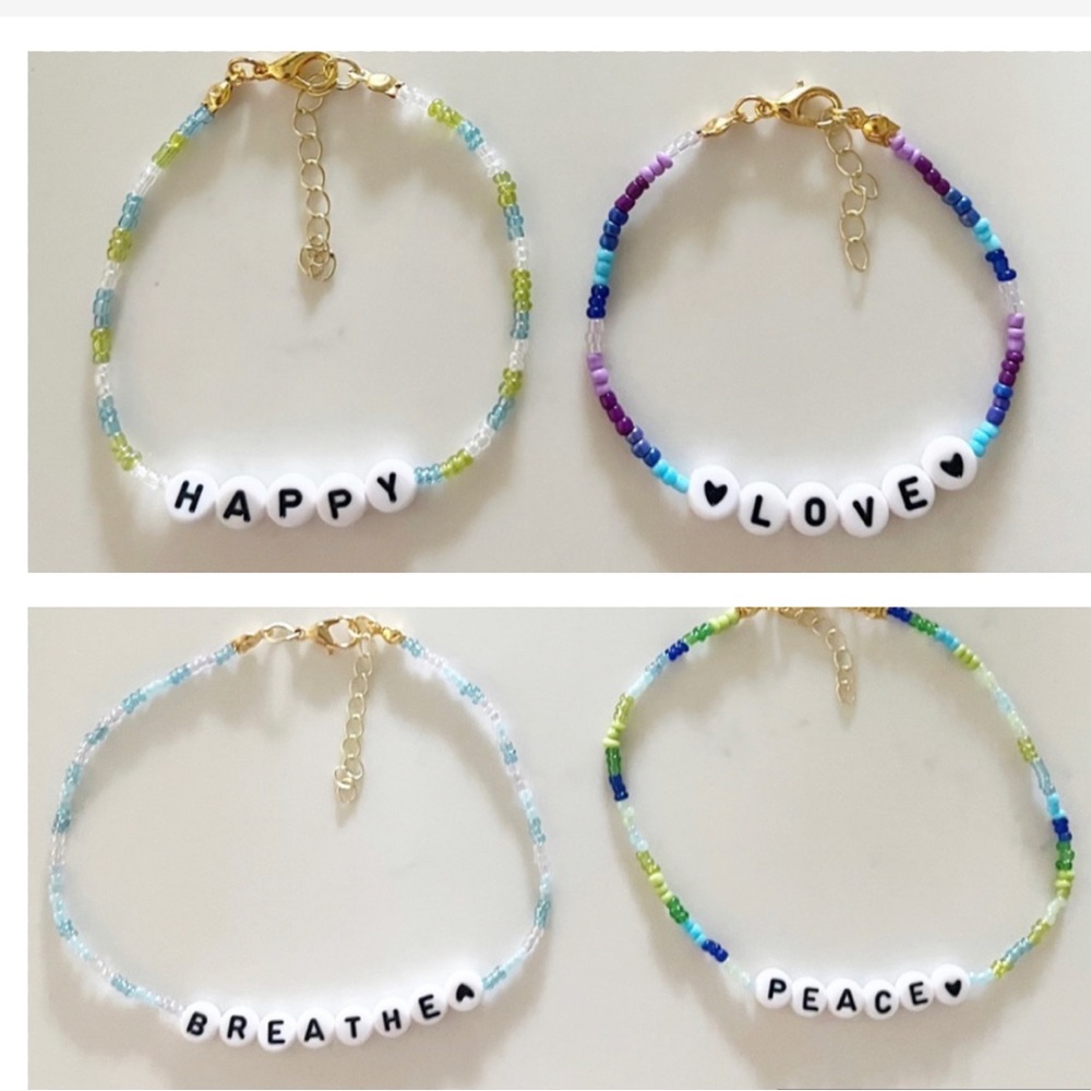 4 Items SALE!! 2 bracelets, 2 Anklets, All Handmade